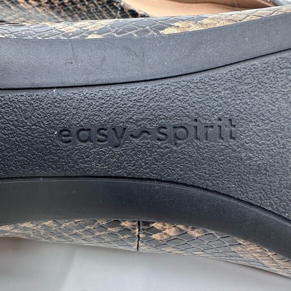 Easy Spirit Bell Snake Print Slip On Ballet Flats US 6.5-7 Leather Animal Print - Picture 7 of 7